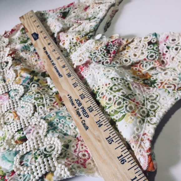 Just Me white floral ruffle lace dress M - Picture 7 of 14